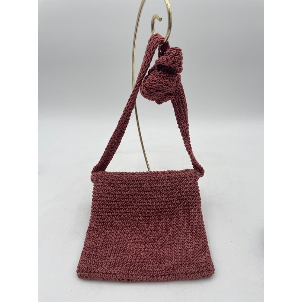 Vintage Marcus Brothers Italian Crochet Purse Magnetic Closure Adjustable Strap - Picture 5 of 8